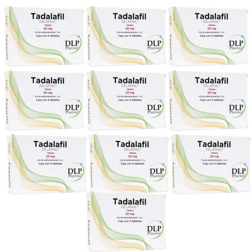 KIT 10 DELAPHIL (TADALAFIL 20 MG) CON 4 TABLETAS