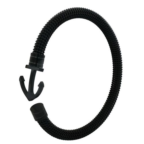 Pulsera Caballero Negro Ancla Acero Inoxidable Horoz EH546