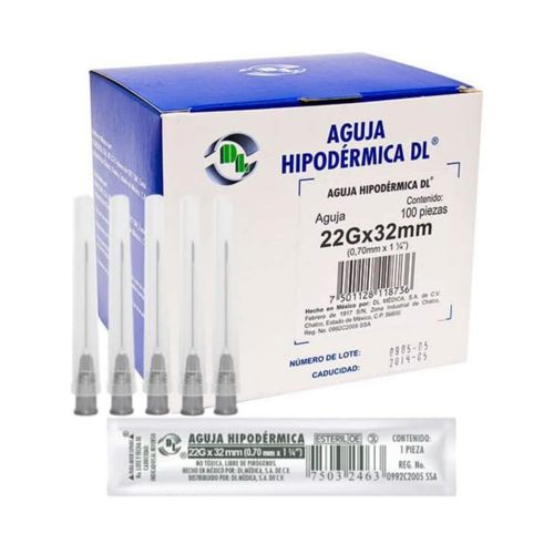 KIT 2 AGUJAS HIPODERMICAS CALIBRE 22 G X 32 MM