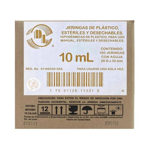 KIT 2 JERINGA DL 10ML 20G X 32MM C/100 PZ