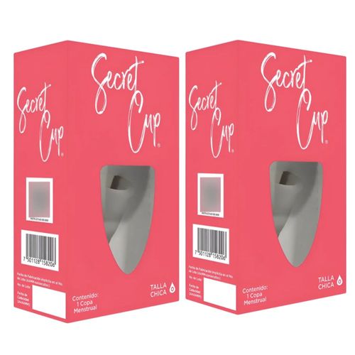 KIT 2 COPAS MENTRUAL DE SILICON SECRET CUP CH