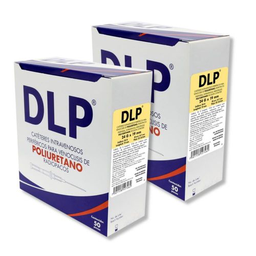 KIT 2 CATETER P/VENO CAL.24G LONG.17-24MM DLP (AMARILLO)