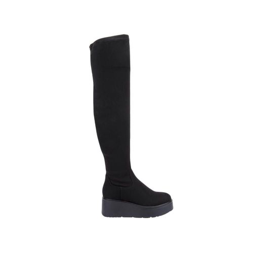 BOTA EXTRA LARGA DAMA TIERRA BENDITA CASUAL STRECH 1146593 COLOR NEGRO