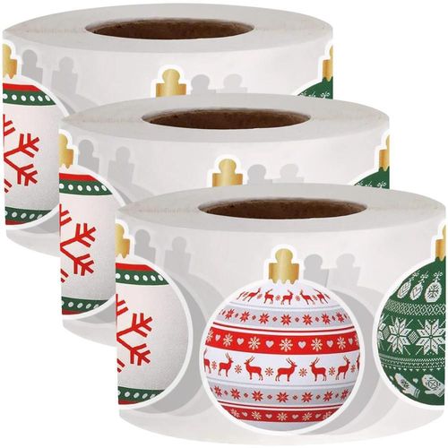 Stickers Esferas Navideñas MXWIK-003 WinterKnit Etiquetas Fiestas Año Nuevo