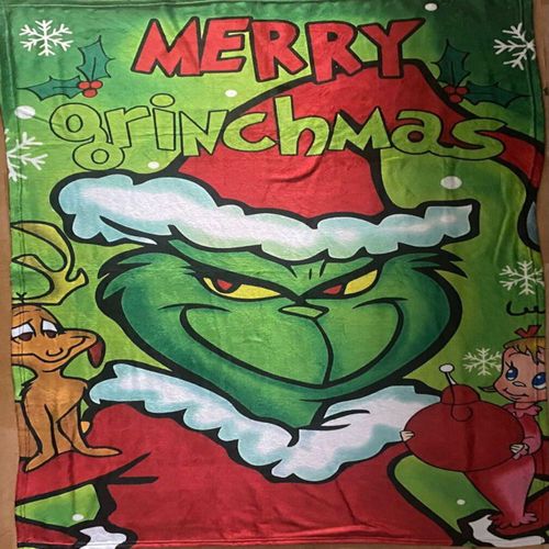 Exclusiva! Cobija Frazada Ultra Suave Grinch
