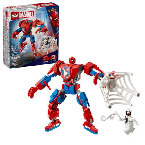 LEGO Marvel Spider-Man: Mech vs. Anti-Venom - Juguete de Spider-Man para niños y niñas, a partir de 6 años - Figura de acción pa