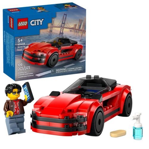 LEGO City - Coche deportivo rojo - Juguete de construcción para niños y niñas a partir de 5 años - Regalo educativo para cumplea