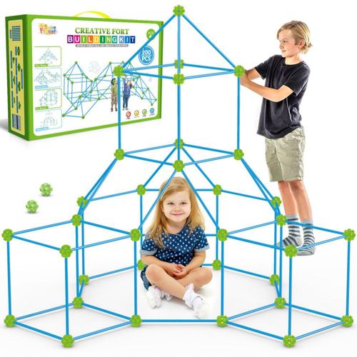 Kit de construcción SpringFlower Fort para niños, juguetes de construcción STEM, regalo educativo para niños y niñas de 3, 4, 5,