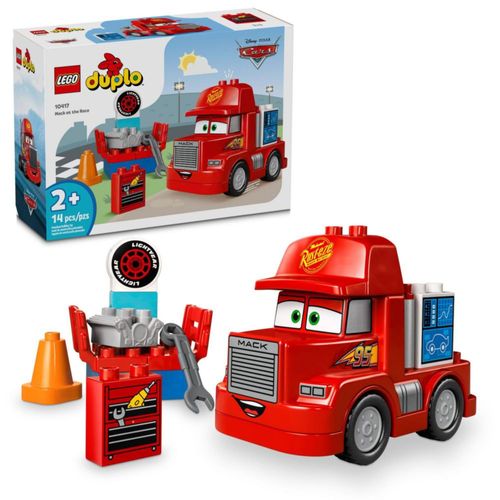 LEGO Disney Pixar Mack en la Carrera de Autos - Regalo de cumpleaños de Pixar Cars para niños pequeños, preescolares, niños y ni
