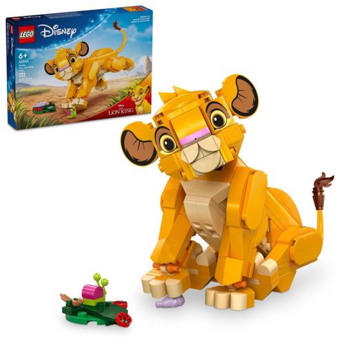 Juguete de construcción LEGO Disney Simba El Rey León: Cachorro - Set de juego y exhibición coleccionable - Regalo de cumpleaños