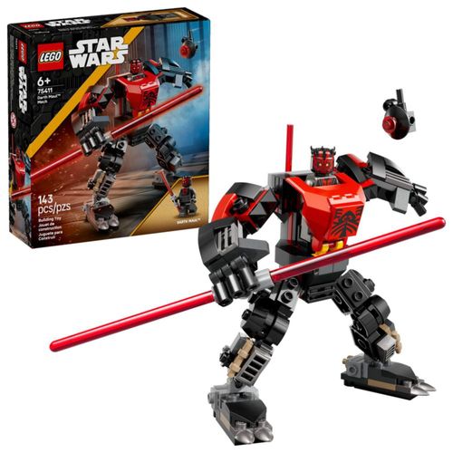 Juguete LEGO Star Wars Darth Maul Mech para niños - Juguete de construcción con sable de luz para simular - Idea de regalo de cu