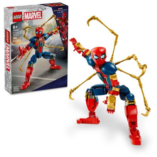 LEGO Marvel Iron Spider-Man - Figura de construcción - Juego de simulación - Figuras de acción articuladas para niños y niñas, a