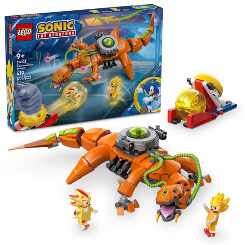 LEGO Sonic The Hedgehog Super Shadow vs. Biolizard, regalo para gamers, divertido set de juego coleccionable para niños y fans d