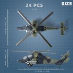 SEBUNAS 1:72 Échelle EC-665 Hélicoptère Militaire Kit de Construction Rapide Modèle Jouet en Plastique Assemblage Hélicoptère Militaire Modèle Cadeau pour Adultes et Enfants (24 pièces