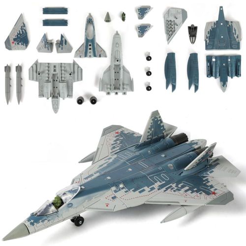 SEBUNAS - Avión militar SU-57 a escala 1/72, kit de construcción rápida, caza furtivo multiusos ruso de quinta generación, kit d