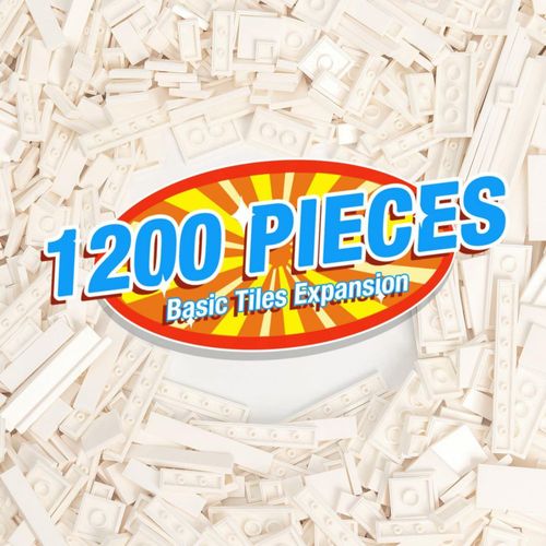 MANNIDOO - Juego de 1200 piezas planas (9 tamaños), piezas clásicas de Moc y piezas de expansión de azulejos, compatible con tod