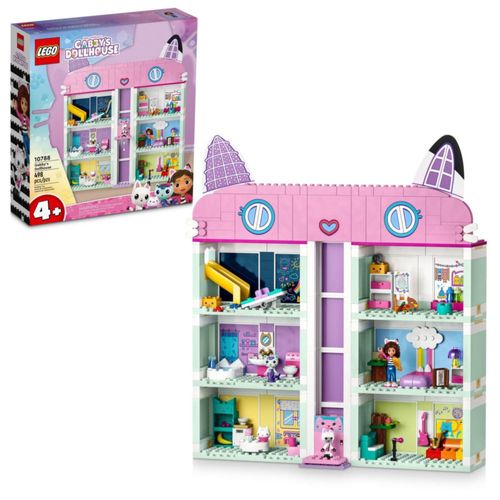 LEGO Gabby’s Dollhouse 10788 - Juego de construcción (8 habitaciones, detalles purrfectos y personajes populares de la serie, co