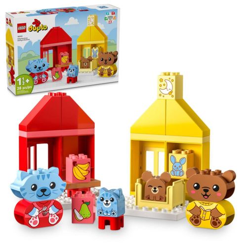 LEGO DUPLO Mis Primeras Rutinas Diarias: Juguete para comer y dormir para juegos de rol socioemocionales, juguetes de animales,