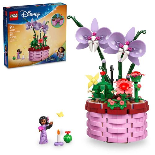 Maceta de Isabela de LEGO Disney Encanto, orquídea para construir con minipersonaje de Disney Encanto, juguete Disney para jugar