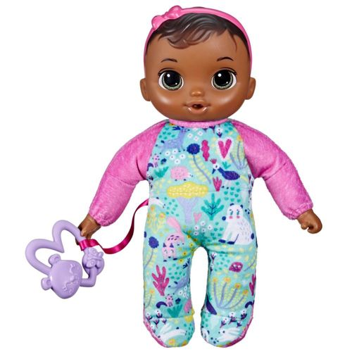 Muñeca Baby Alive suave y tierna, cabello castaño, 28 cm, primer bebé, peluche lavable para niños pequeños, regalo de Pascua par