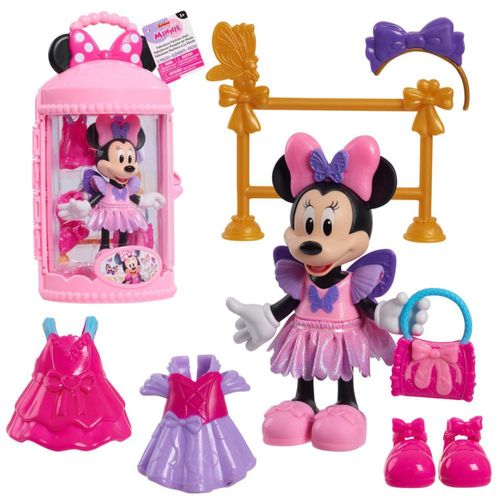 Muñeca Minnie Mouse de Disney Junior, fabulosa bailarina de moda, juego de 13 piezas y accesorios, juguetes para niños a partir