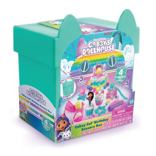 Caja sensorial de cumpleaños Gabby’s Dollhouse™ ¡Gato Pastelito Grande™! ¡Prepárate para una fiesta increíble esculpiendo golosi