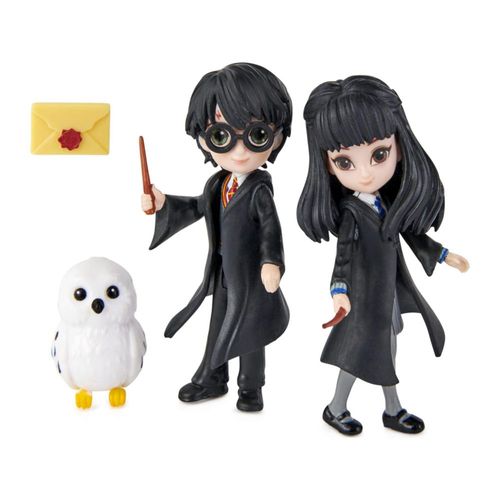 Mundo Mágico, Miniaturas Mágicas Harry Potter y Cho Chang Set de la Amistad con Criatura, Juguetes para Niños a Partir de 5 Años