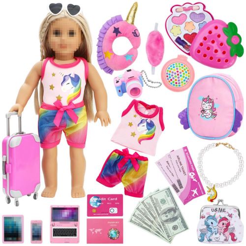 SOTOGO - Juego de 34 piezas para el cuidado de muñecas bebés, accesorios para alimentar y cambiar muñecas, accesorios para muñec