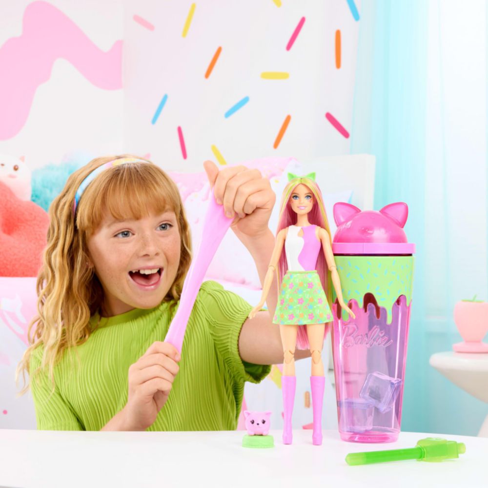 Barbie Pop Reveal Serie Sea Slushy | Muñeca Con Mascota Y 8 Sorpresas | Slime Sensorial Y Cabello Con Cambio De Color