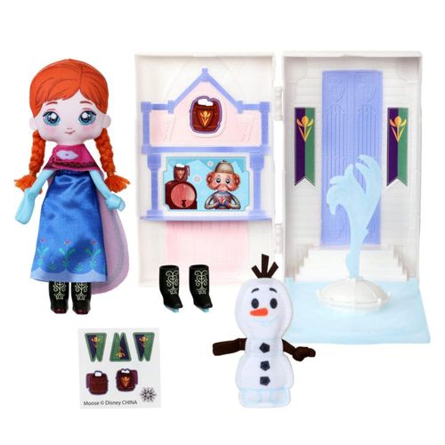 Paquete Deluxe de Muñecas de Trapo Suaves SWEET SEAMS Disney de 6" - 2 Muñecas de Juguete | Juego de Pista de Hielo del Castillo