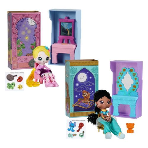 Muñeca de trapo suave SWEET SEAMS de 15 cm (exclusiva de Amazon) - Paquete de 2 piezas | Disney Princess, Rapunzel Enredados y A