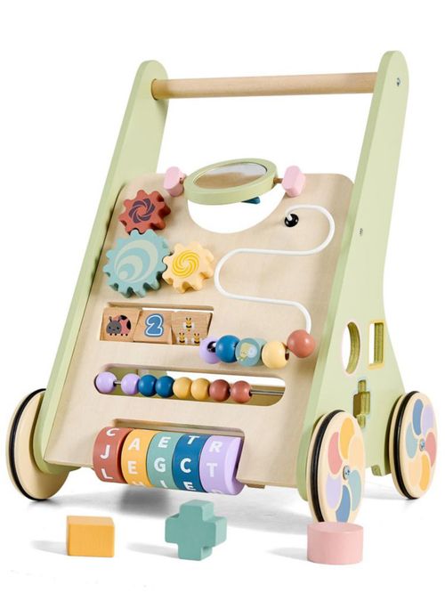 Andador Paisure para bebé de 6 a 12 meses, andador de madera, juguete para aprender a caminar, andador Montessori con ruedas par