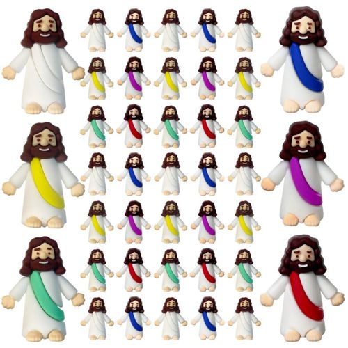 AKFAHOIF Mini Figuras de Jesús, Juego de 30 Figuras de Acción, Figuras de Jesús Pequeño, Figuras de Jesús Diminutas para Esconde