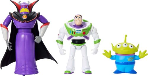 Mattel Disney Pixar Storytellers Story Intergalactic - Pack de 3 figuras de acción de 10 cm (4 pulgadas) de Buzz Lightyear, Zurg