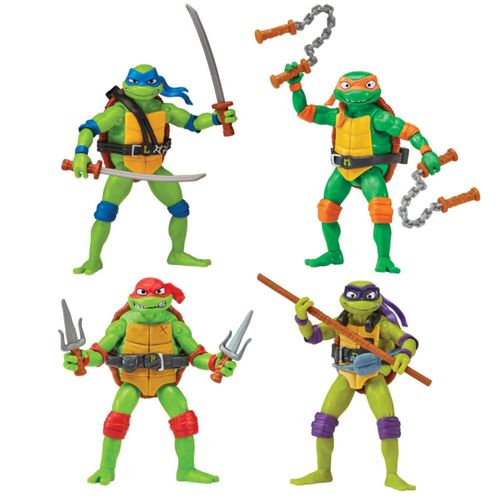 Figuras básicas de las Tortugas Ninja Mutantes Adolescentes: Mutant Mayhem (paquete de 4) de Playmates Toys