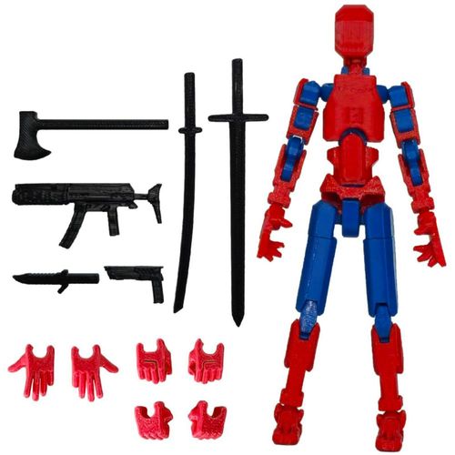 Figura de acción T13 ensamblada de FoxVilla, figura de acción Titan 13 impresa en 3D, Titan13 impresa en 3D, figura de juguete L