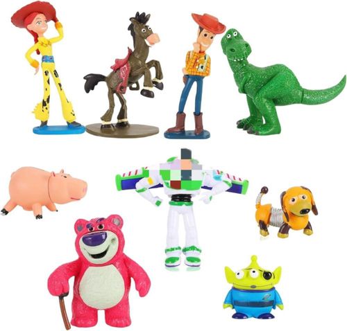 NLIEOPDA - Paquete de 9 figuras de anime (Woody, Buzz Lightyear, PVC)