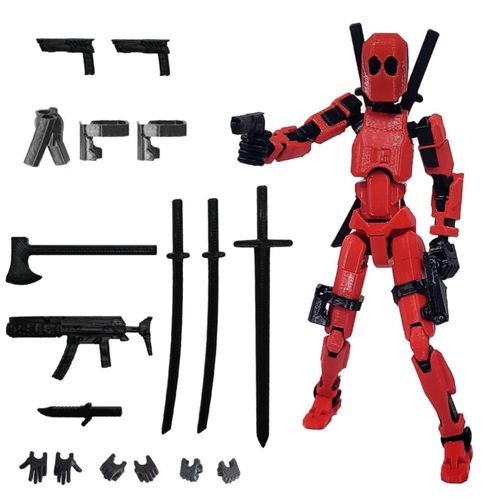 Figura de acción T13 ensamblada de FoxVilla, figura de acción Titan 13 impresa en 3D, Titan13 impresa en 3D, figura de juguete L
