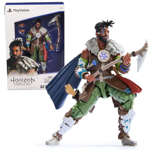 PlayStation, Horizon Forbidden West, figura de acción Varl de 6" con 3 accesorios, colección The Shapes, para fans y coleccionis