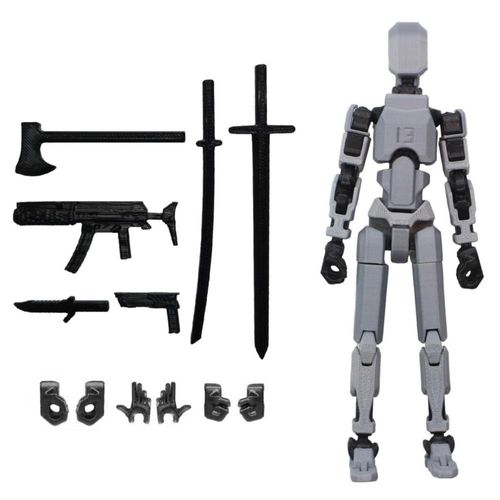 Figura de acción T13 ensamblada de FoxVilla, figura de acción Titan 13 impresa en 3D, Titan13 impresa en 3D, figura de juguete L