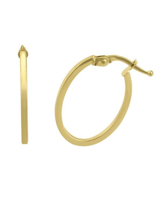 Arracadas Oval Oro 14k CRISTAL JOYAS GEAORQ15OMY