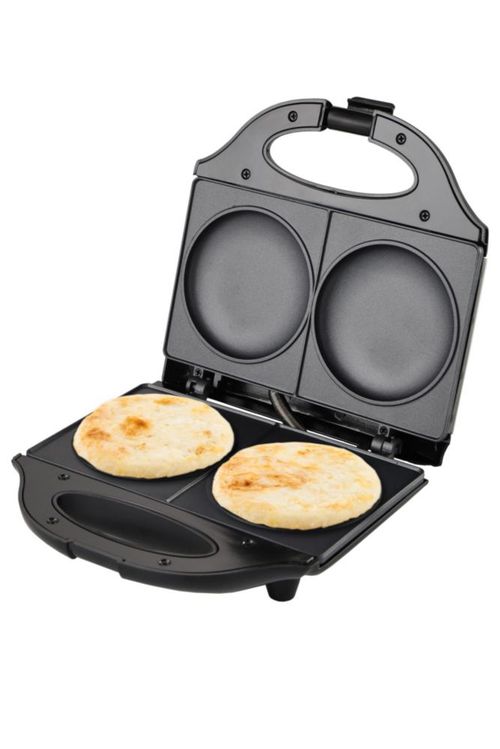 Máquina para hacer arepas EUROSTAR AR260SB para 2 porciones, color plateado