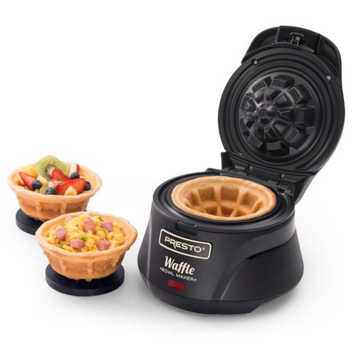 Presto 03500 - Máquina para hacer waffles belgas, color negro, 23,5 x 21,8 x 13,2 cm