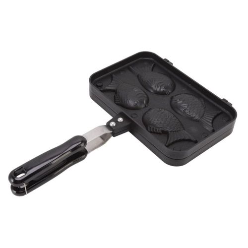HAOHIZE Taiyaki, sartén Taiyaki con forma de pez para hacer pasteles, antiadherente, sartén doble para hornear waffles, máquina