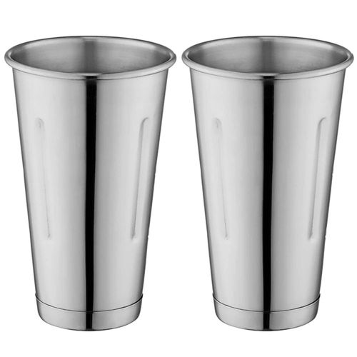 Vasos para batidos de acero inoxidable Metal Magery, batidora de mano de inmersión, vaso para malta de 30 oz, juego de 2