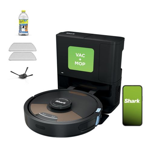 Robot aspirador y friegasuelos Shark Matrix Plus 2 en 1 con limpieza sónica, Matrix Clean, mapeo del hogar, base autovaciable si