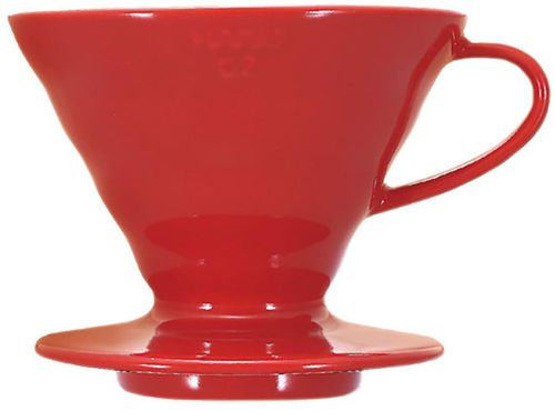Cafetera de goteo Hario VDCR-02R V60 02 de cerámica roja para 1-4 tazas