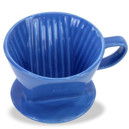 LHUKSGF Cafetera de cerámica con filtro de goteo, 3 orificios y fondo plano, filtro cónico de porcelana para viajes, camping, of