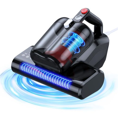 Aspiradora de colchones JPHYLL, 16 kPa, 600 W, con luz UV-C de 253,7 nm, cepillo giratorio de 40 000 RPM/min y tecnología de cal
