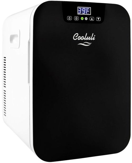 Mini refrigerador Cooluli de 20 litros con control de temperatura - Negro